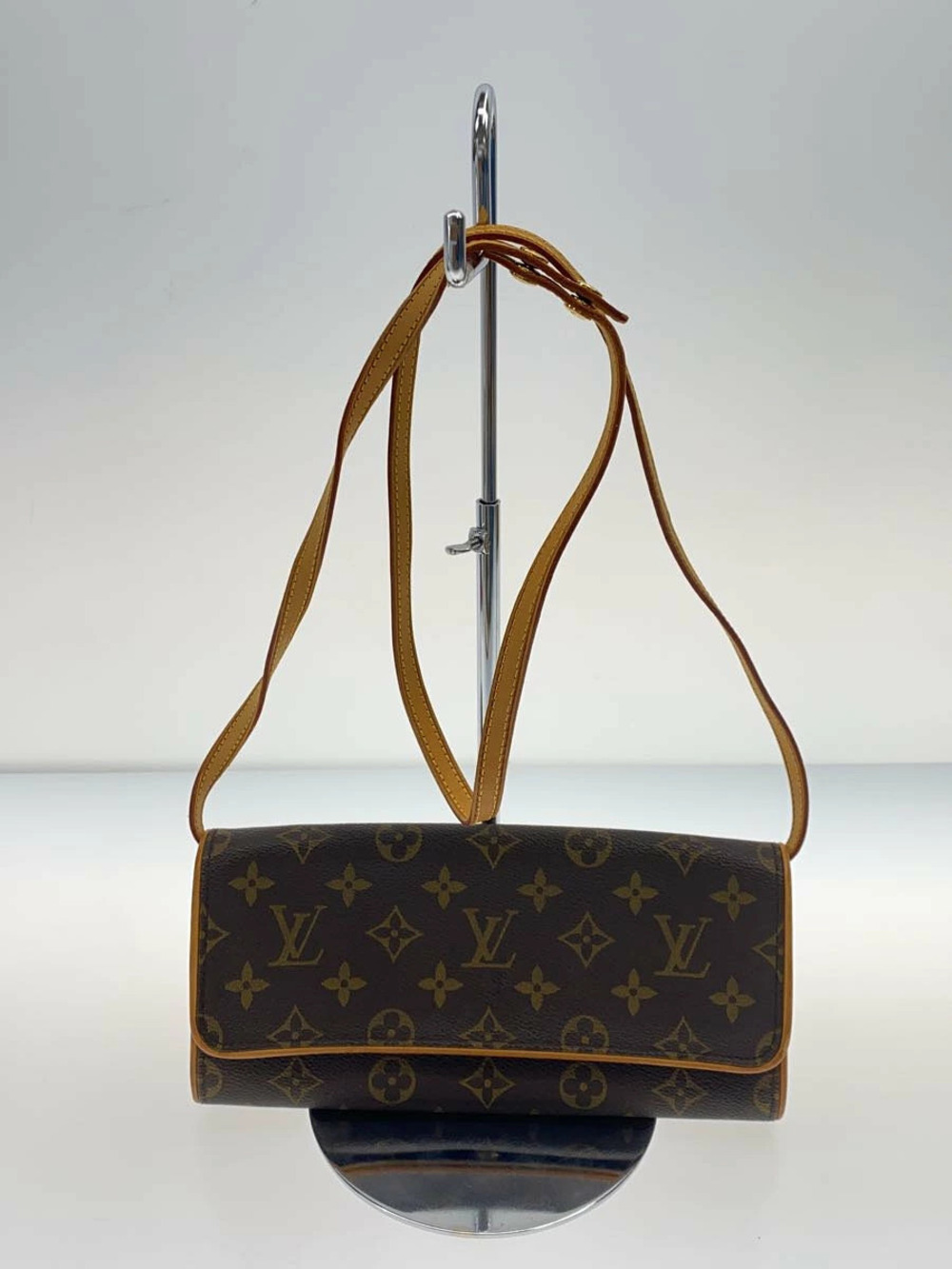 LOUIS VUITTON Pochette Twin Monogram Canvas Brown Shoulder strap